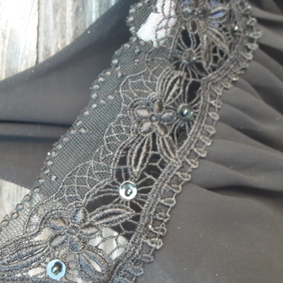 Oscar de la Renta pink label black slip nightgown size extra large - Picture 9 of 9